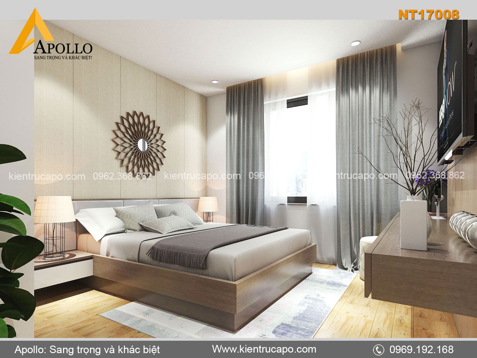 Mẫu Căn hộ chung cư dành cho gia đình trẻ (NT17008)